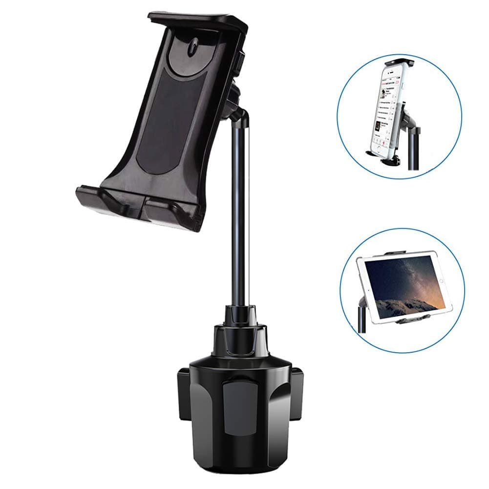 Tablet Car Mount for iPad Pro, iPad Car Holder, Cup Holder Tablet Mount for Car Truck Vehicle Heavy Duty Car Cradle Stand with Extendable Neck Compatible for iPad Air Mini Pro Kindle Galaxy Note 10