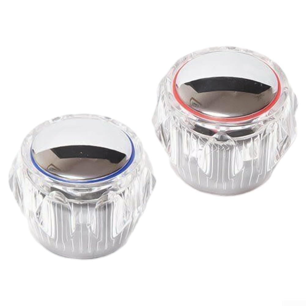 Replacement Cold & Hot Tap Top Head Covers Bathroom Kitchen Sink Tap Faucet Cover Handle and Blue Tap for Basin/Bath & Kitchen Sink Taps