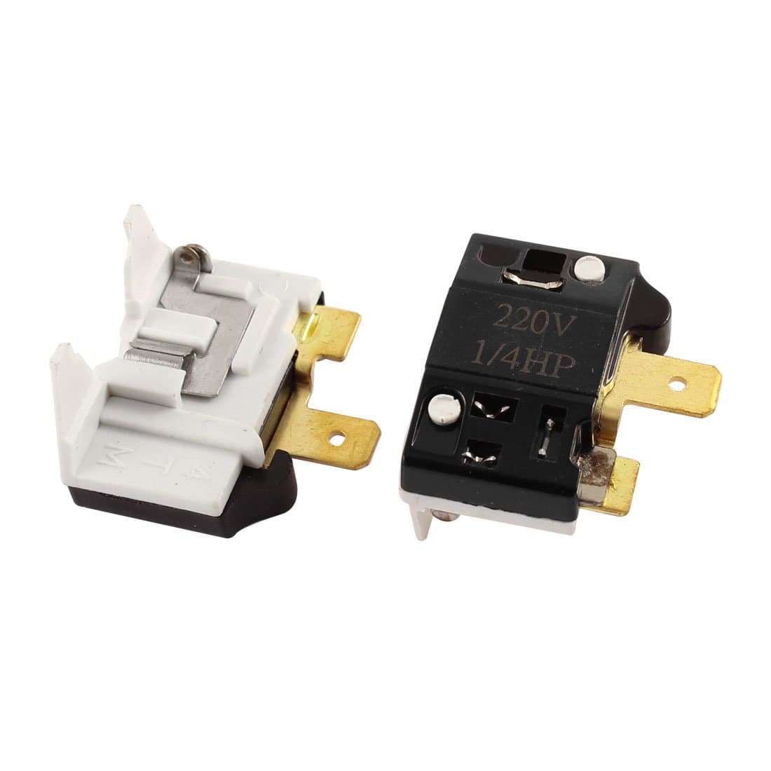 sourcing map AC 220V Refrigerator Part 1 Pin 1/4HP Motor Overload Protector 2 Pcs