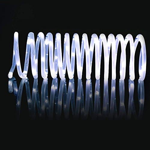 Solar Power Rope Lights, Waterproof, 99ft, 100 LED,6000K, String Light, Portable, with Light Sensor, Decoration, Christmas Tree, Thanksgiving, Wedding, Party, Garden, Lawn, Patio (Daylight White)