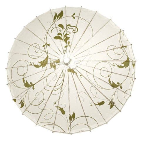 Gold Vines Paper Parasol