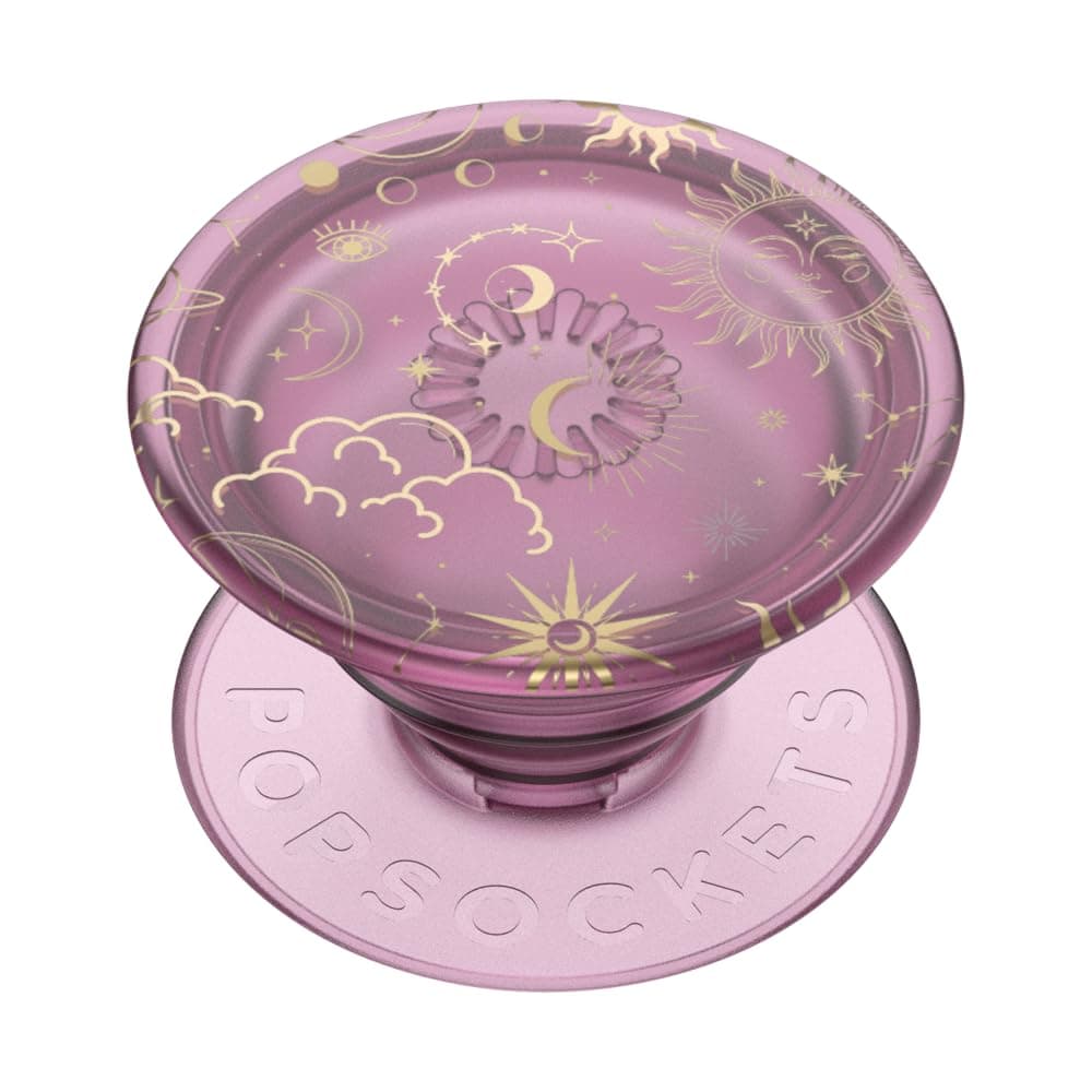 PopSockets Translucent Phone Grip with Expanding Stand, PopSockets for Phone, Translucent PopGrip - Celestial Mauve