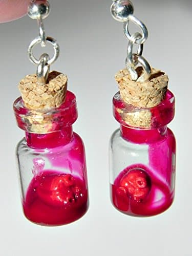 Tell Tale Heart Earrings, Handmade