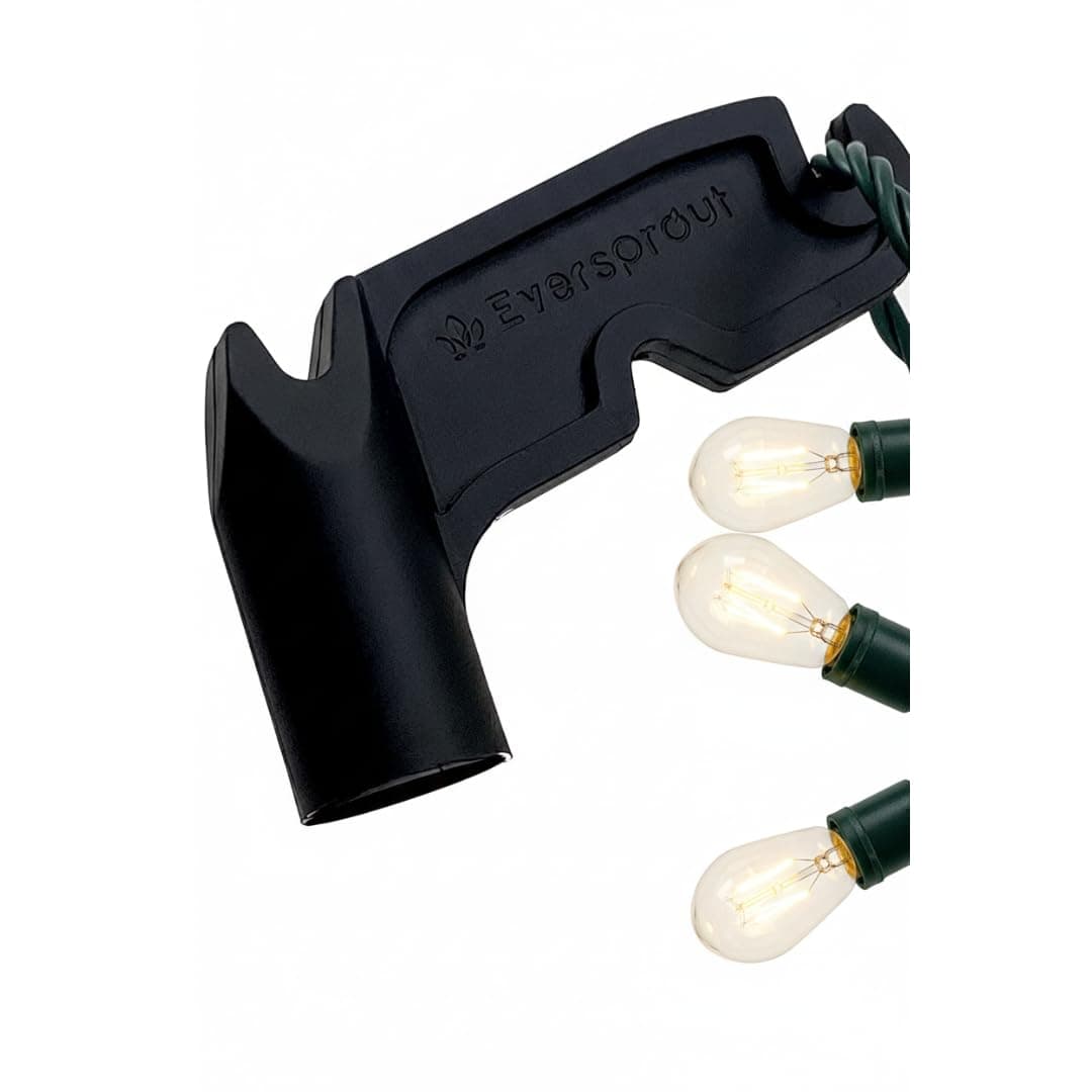 EVERSPROUT Utility Hook | Installing and Hanging String Lights, Bird feeders, Reaching High Places | Lightweight, Fits on 3/4 inch Acme Thread Pole Tips (Hook Only, No Pole)