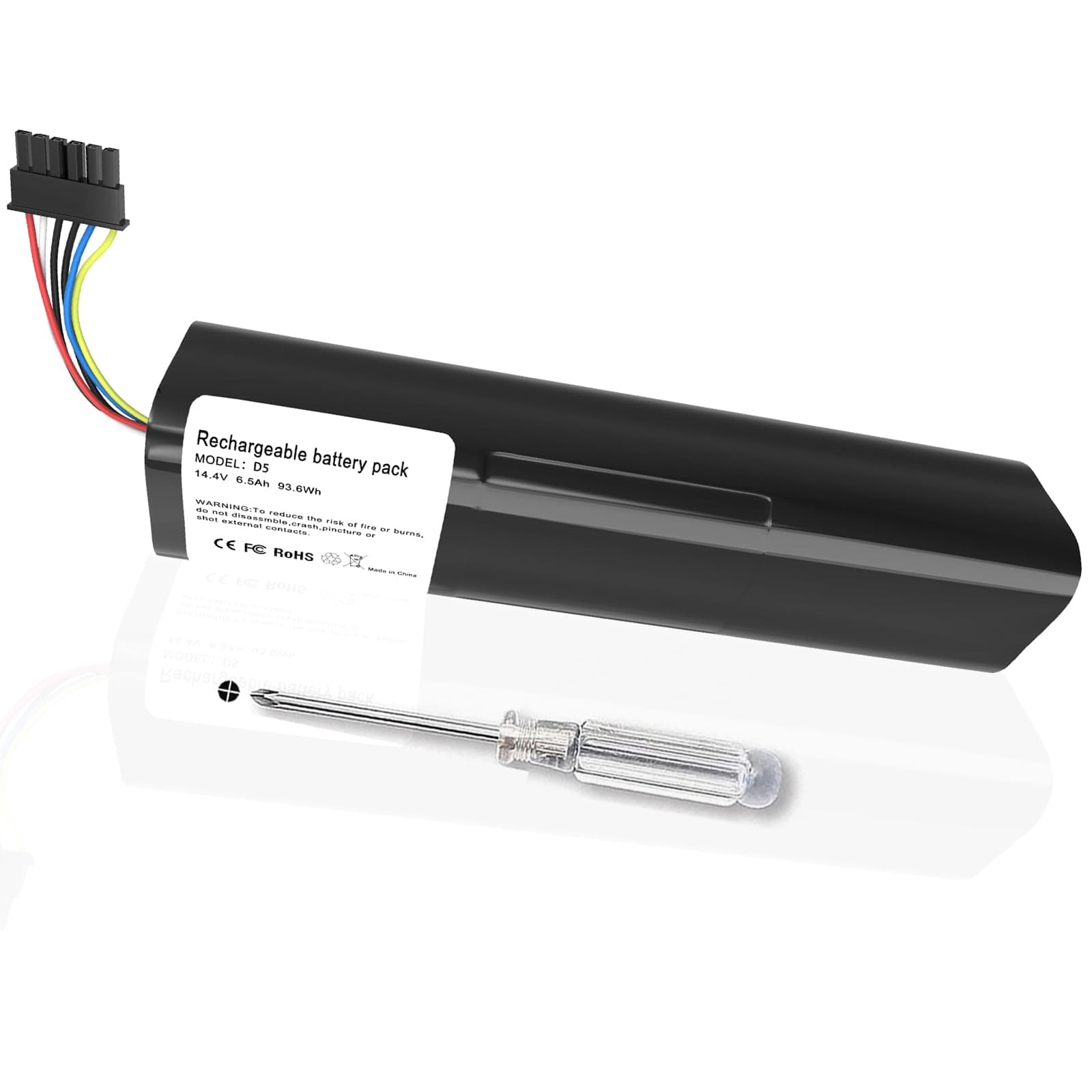 Mobik 6500mAh Battery Replacement for Neato D3 D4 D5 D6 D7 D3+ D301 D303 D5+ ...