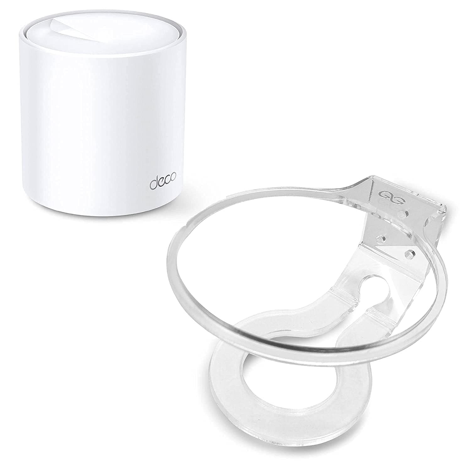 Gadget Gear Wall Mount Holder for TP-Link Deco X20 X60 X68 WiFi 6 Mesh WiFi (AX1800,AX3000,AX3600), Simple and Sturdy Acrylic Wall Mount Holder Stand Bracket (Pack of 1)