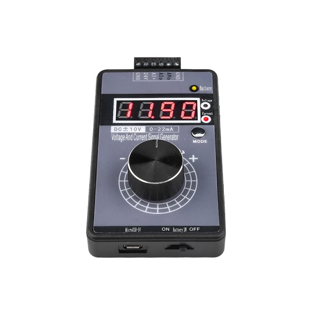 High-precision handheld positive and negative voltage 0-10V 5V+ current 0-4-20mA signal generator analog source calibrator