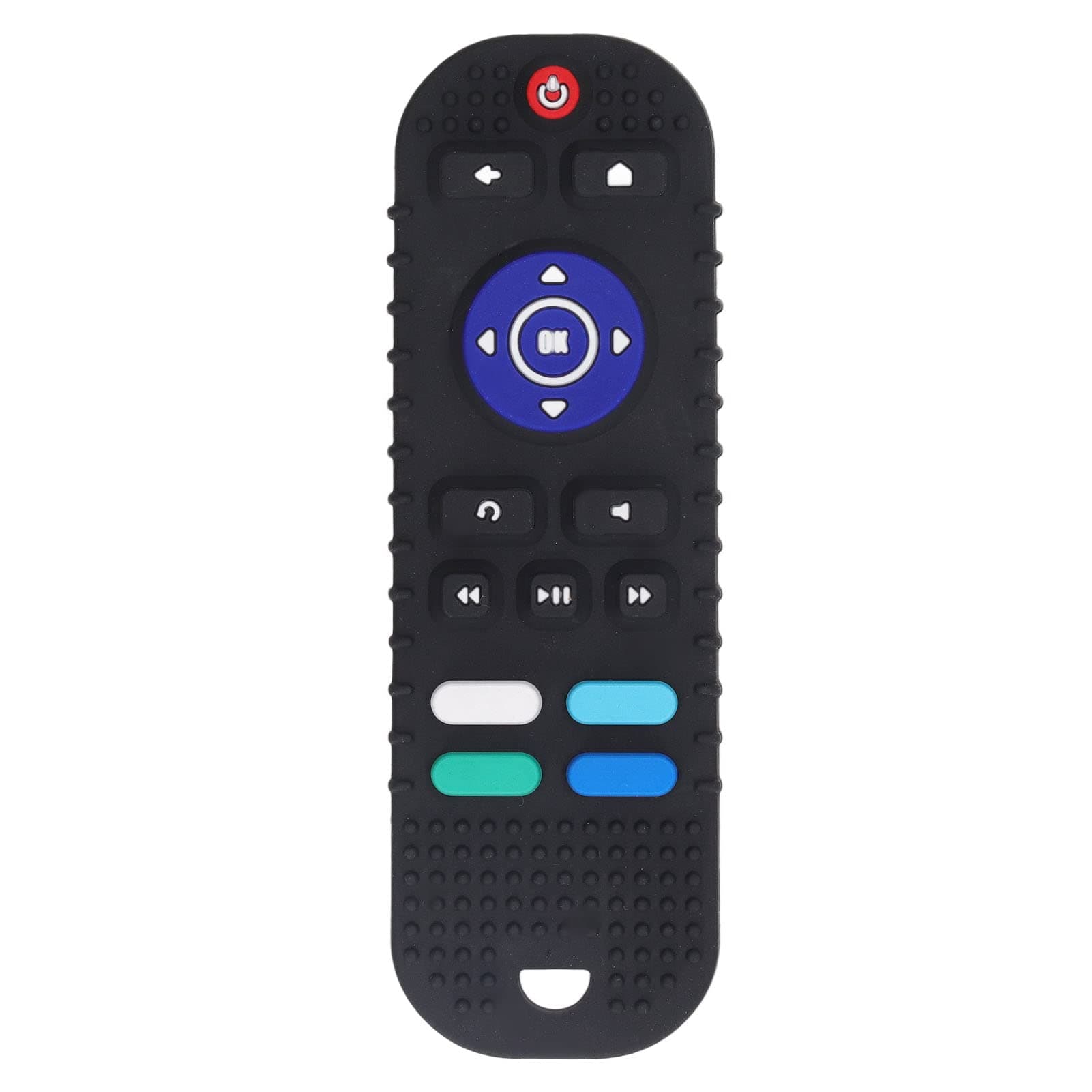 soobu Silicone Baby Teething Toys, Remote Control Shape Teethers for Babies Early Educational Sensory Toy with Concave Design Compact Soft Chew Toys ForToddlers Boys Girls (Black)