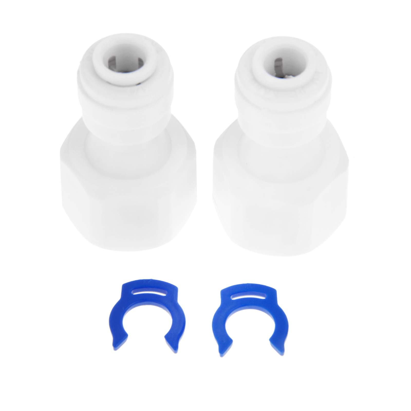 Yetaha 2PCS Ro Water Filter Fitting, 3/8” BSP Fitting Female to 1/4” OD Pushfit Garden Hose Connectors, Reverse Osmosis RO Water System Fitting, Plastic Pipe Quick Connectors for Water Pipe