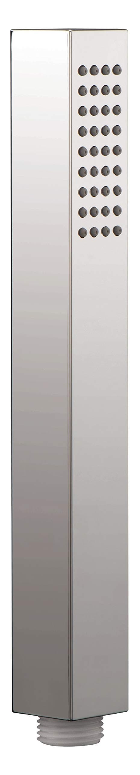 'aquaSu® Proda Hand Shower with 1 Jet Type, Square, Chrome, with 2.5 x 6 cm Spray Plate, 36 nozzles, Anti-limescale nubs, Standard Thread: 1/2, Plastic, 72216 2