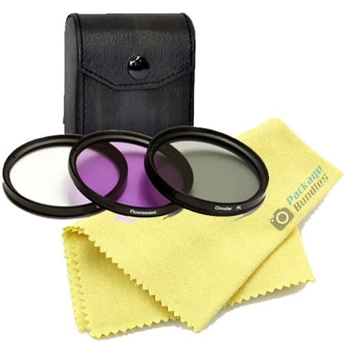 Sony Handycam HDR-PJ540 High Grade Multi-Coated, Multi-Threaded, 3 Piece Lens Filter Kit + PACKAGEBUNDLES Microfiber Cleaning Cloth.