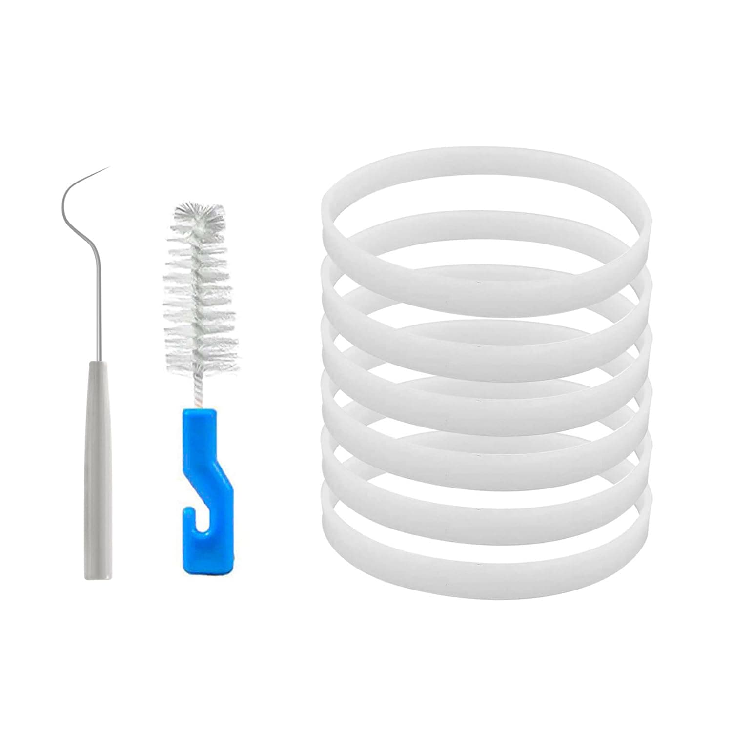 6 Pack Rubber Gaskets Replacement Seal 3.94 inch for Nutri Ninja Blender Replacement Parts 7 Fins Blade White O-Ring for Ninja Auto-iQ Pro Extractor BL456-30 BL480 BL640 BL680 BL681A BL682 CT680