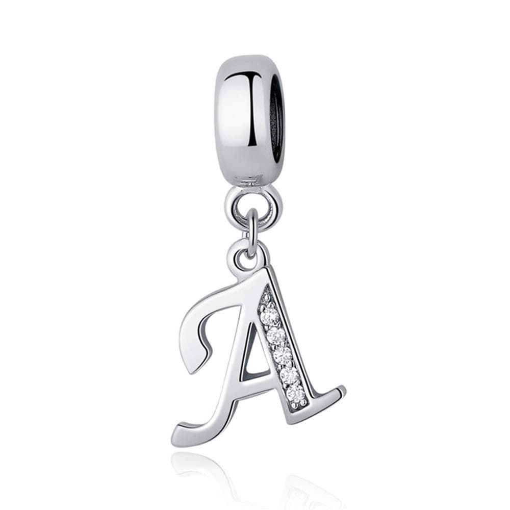 sam pandaAlphabet Charms 925 Sterling Silver Letter Initial A-Z Charm Beads Fit pandora for Bracele