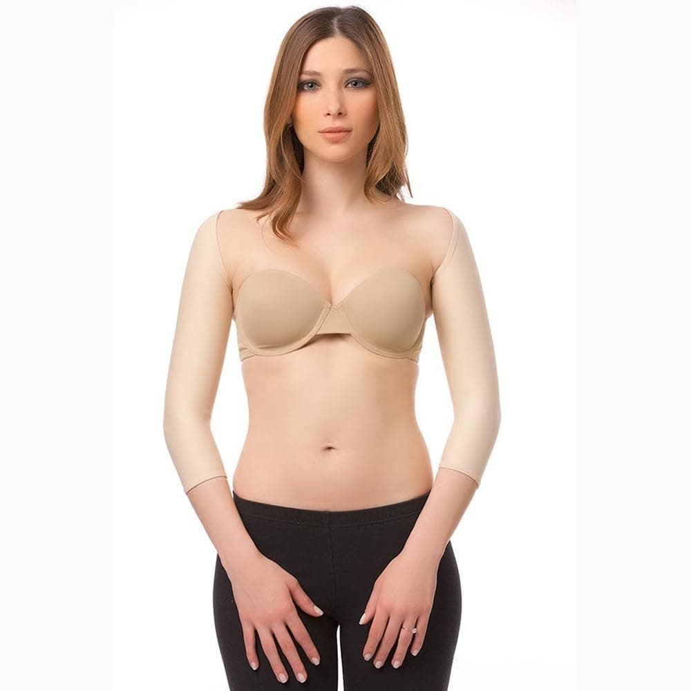 SL01-MS Below Elbow Sleeves w/ Hook & Eye Closure-3XL-Black