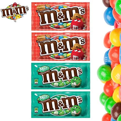 M&m's Peanut Butter e m&m's Mint Dark Chocolate American m&ms MMS (4x46.2g)