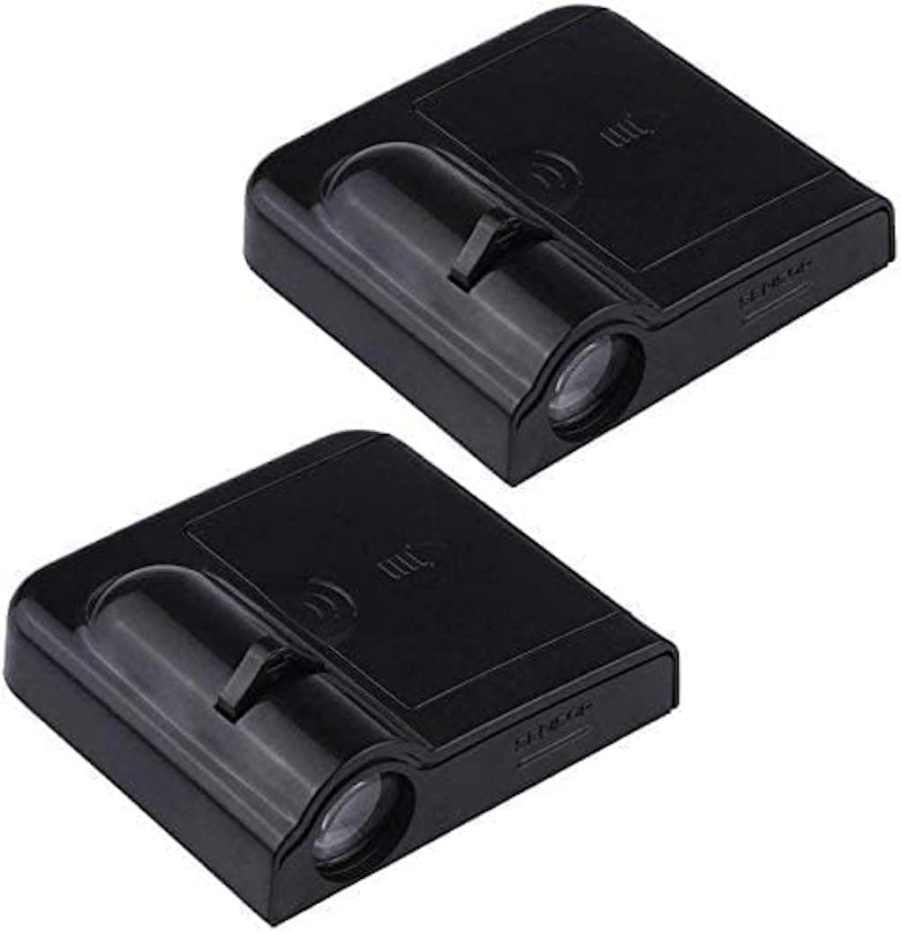 Automaze Wireless Car Welcome Logo Shadow Projector Ghost Lights Kit Compatible for Jeep Cars Set of 2