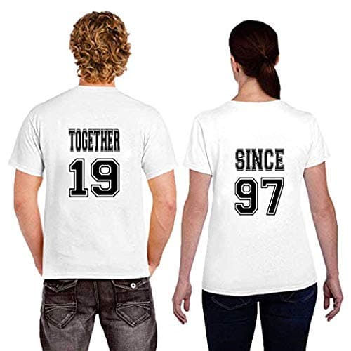 Ritzees Unisex Polyester Printed Combo T-Shirt, White