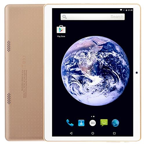 [FCC Certified] Pacific TECH Professional 9.6 inch Tablet PC with Android 5.1 Lollipop Phablet, HD IPS 1280x800 Display Wi-Fi Dual Sim Phone Bluetooth GPS Dual Camera, GSM Unlocked – Gold