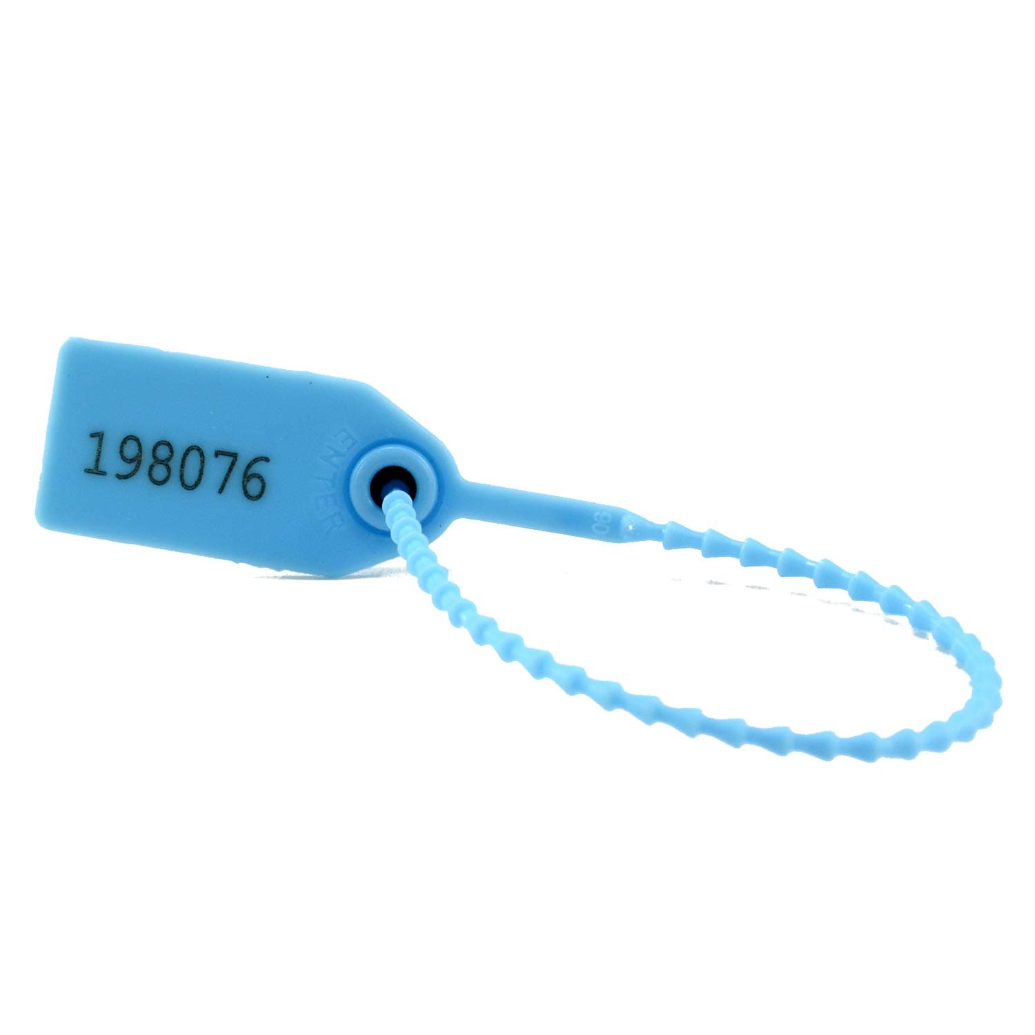 1000 Numbered Zip Ties, Plastic Fire Extinguisher Seals Tamper Proof Security Tags Self-Locking Pull Tite Labels 250mm (Light Blue)