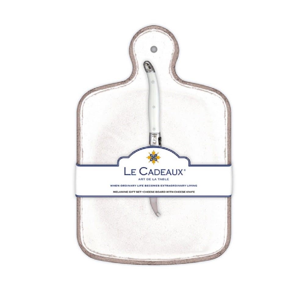 Le CadeauxRustica Cheese Board With Knife, White