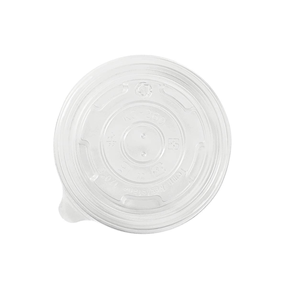 Karat C-KDL95-PP 8 oz PP Food Container Flat Lids (Case of 1000)