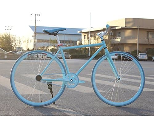 Landers Back to 20s 26 Inch Fixed Gear Single Speed Fixie Urban Road Bike (Blue)
