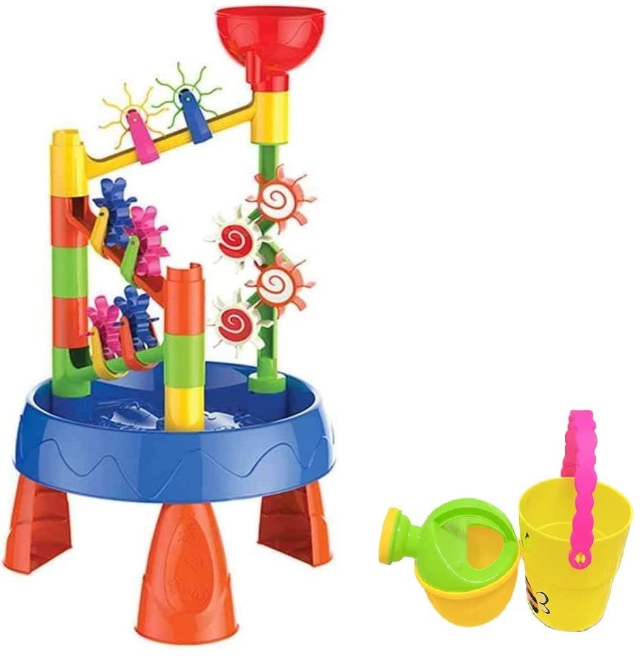 AMERTEER Fun Waterwheel Beach Play Sand Activity Table