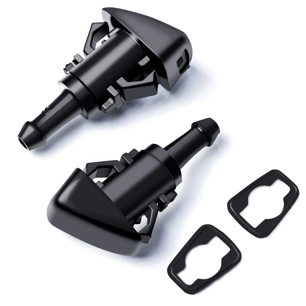 OTUAYAUTO Front Windshield Washer Nozzles - Replacement for Ram, Chrysler, Dodge, Jeep - Replaces OEM #: 4805742AB 5113049AA 5116079AA 5303833AA Premium Fluid Nozzles Spray Jet Kit (pack of 2)