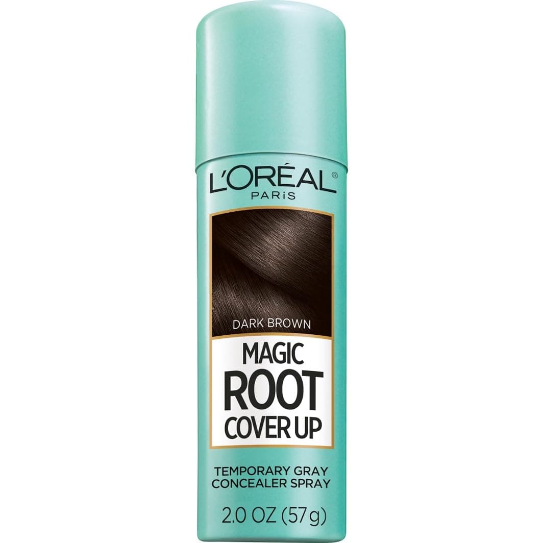 Root Cover Up Temporary Gray Concealer Spray, Hair Color Spray with Filling & Thickening Coverage, Dark Brown, Packaging May Vary