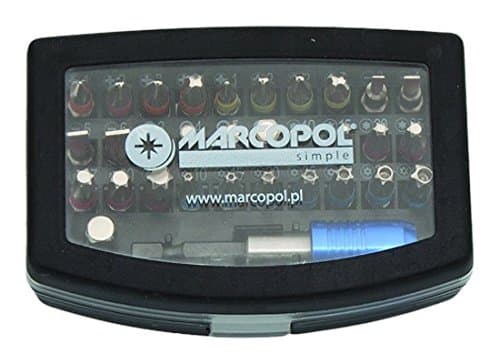 Marcopol 18999 Bit Set PH/PZ/TX + Quick Connector 1/4 Inch
