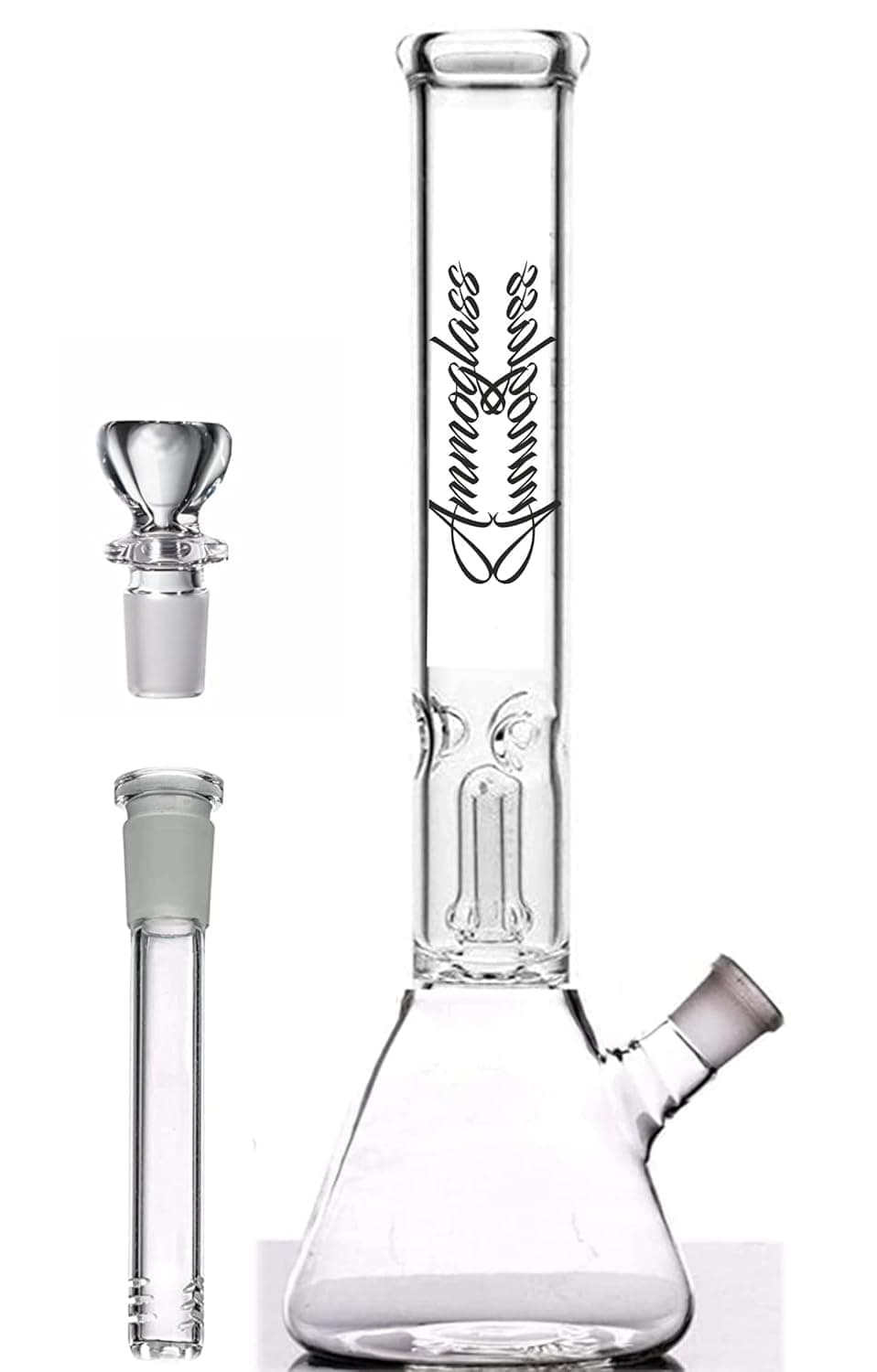 12 inch Bong - Percolator Bong (300% Diffusion due to Special downstem) With Filter Screens And Cleaning Brush | bongsmoke weed glassbong