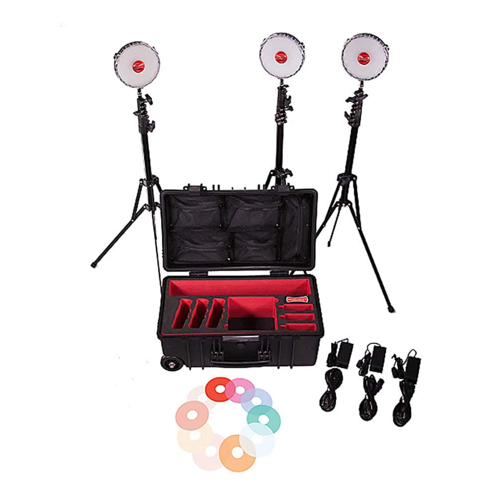 Rotolight NEO 2 LED Video Light for Cameras - 3 Light Kit, Continuous Adjustable Colour with Built in High-Speed Sync Flash