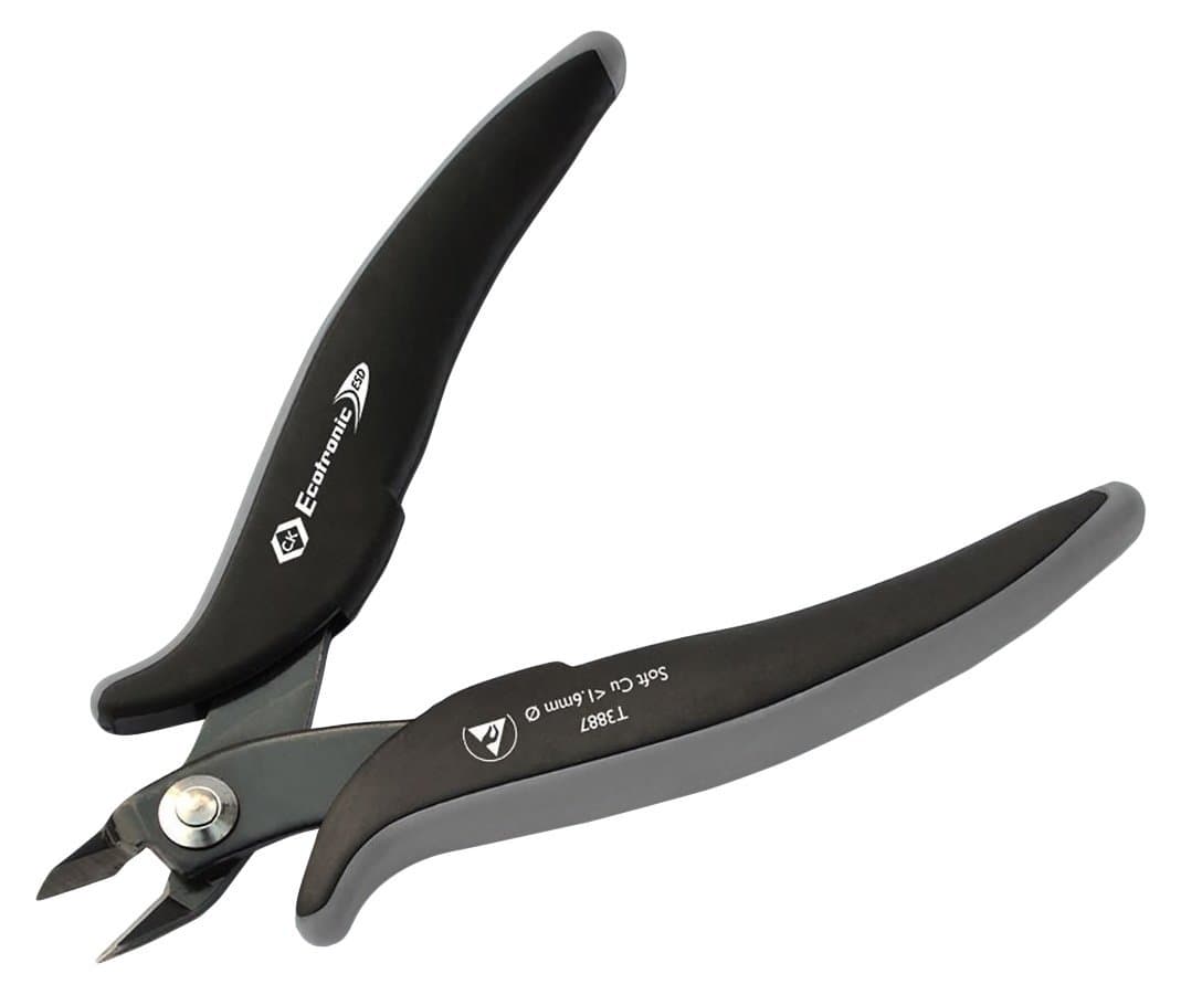 C.K T3887 Ecotronic ESD Side Cutters, Black