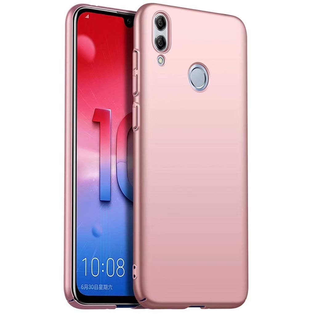 NiaCoCoCompatible with Huawei P Smart 2019 Case/Honor 10 Lite PC Hard Silicone Shockproof Ultra Thin Scratch Resistant Protective Phone Case for Huawei P Smart 2019 / Honor 10 Lite Case-Rose Gold