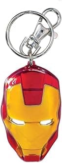 Marvel Men's Iron Man Classic Face Color Pewter Keyring