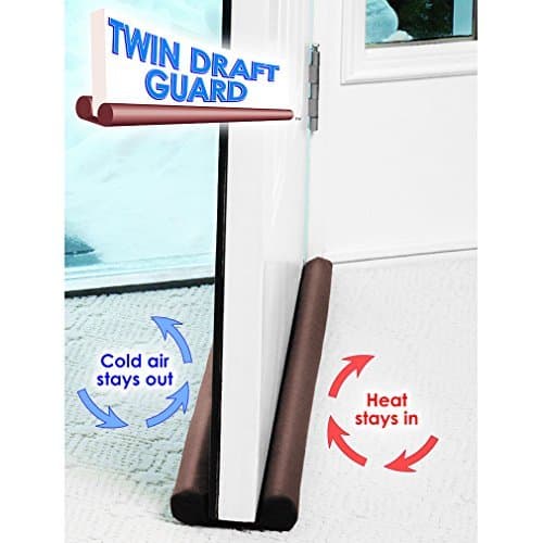 Twin Draft Guard Door/Window Energy Saving As Seen On TV (Brown)