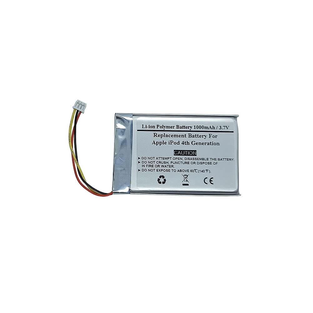 1000mAh 3.7V Replacement Battery for iPod 4th Generation, 616-0183, 616-0206, 616-0215, AW4701218074, ICP0534500