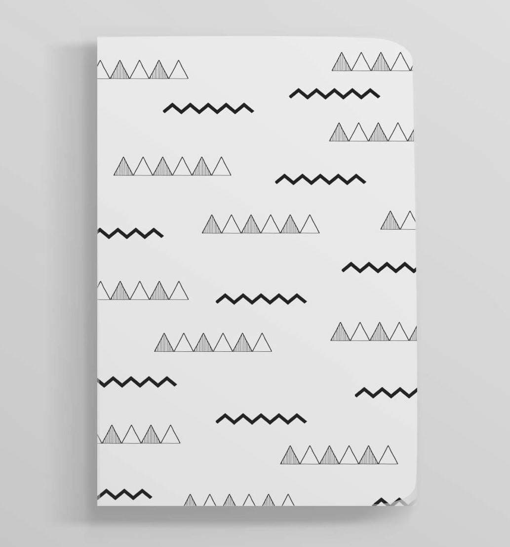 A5 Dotted Journal Notebook – 120 GSM Softcover Diary with 112 Pages | Perfect for Bullet Journaling, Calligraphy, Sketching & Personal Use | Mono ZigZag Design, Dotted Grid