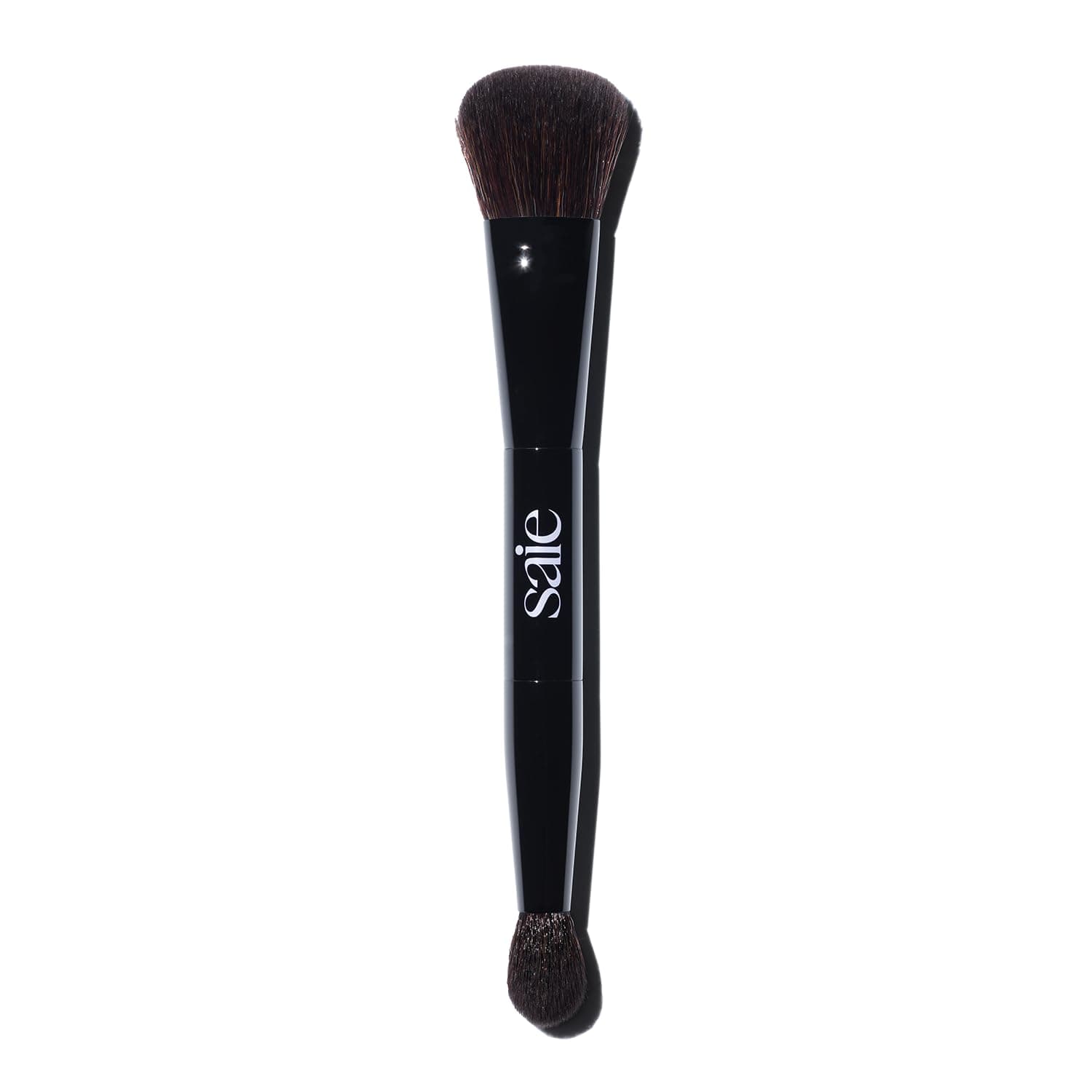 The Double Brush - Multi-Use Dual Ended Makeup Brush To Highlight, Contour and Conceal - Large Ended Face Brush For Sculpting + Precise Application - Vegan, Cruelty-Free (1 Count)