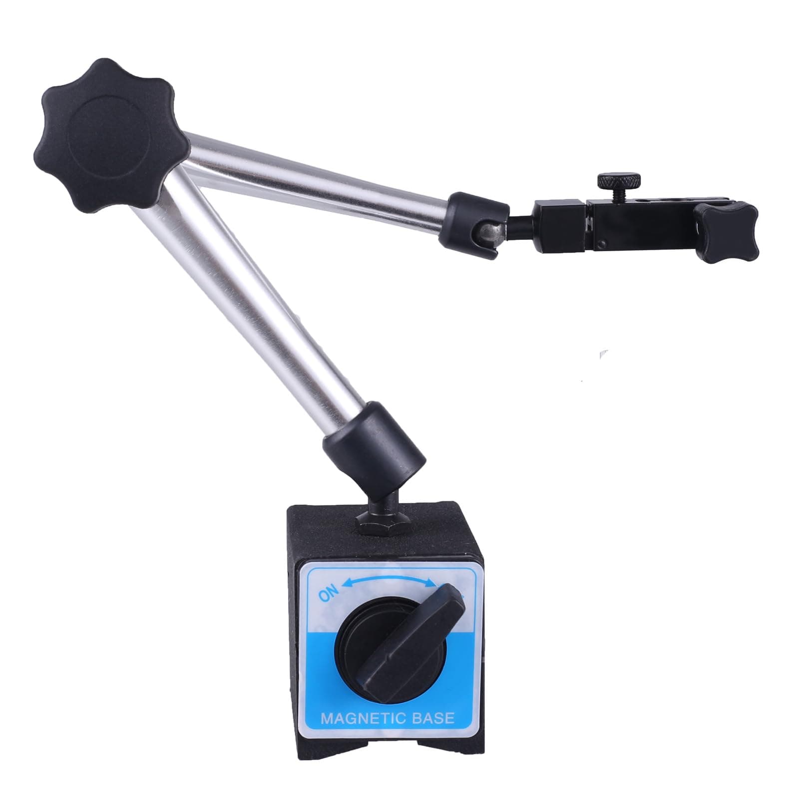 Qnkaa Magnetic Base Stand for Digital Dial Indicator, Three Segment, Industrial Strength with Quick Release