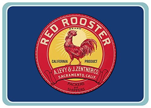 Red Rooster Label Mat, 22 by 31-Inch, Multicolor