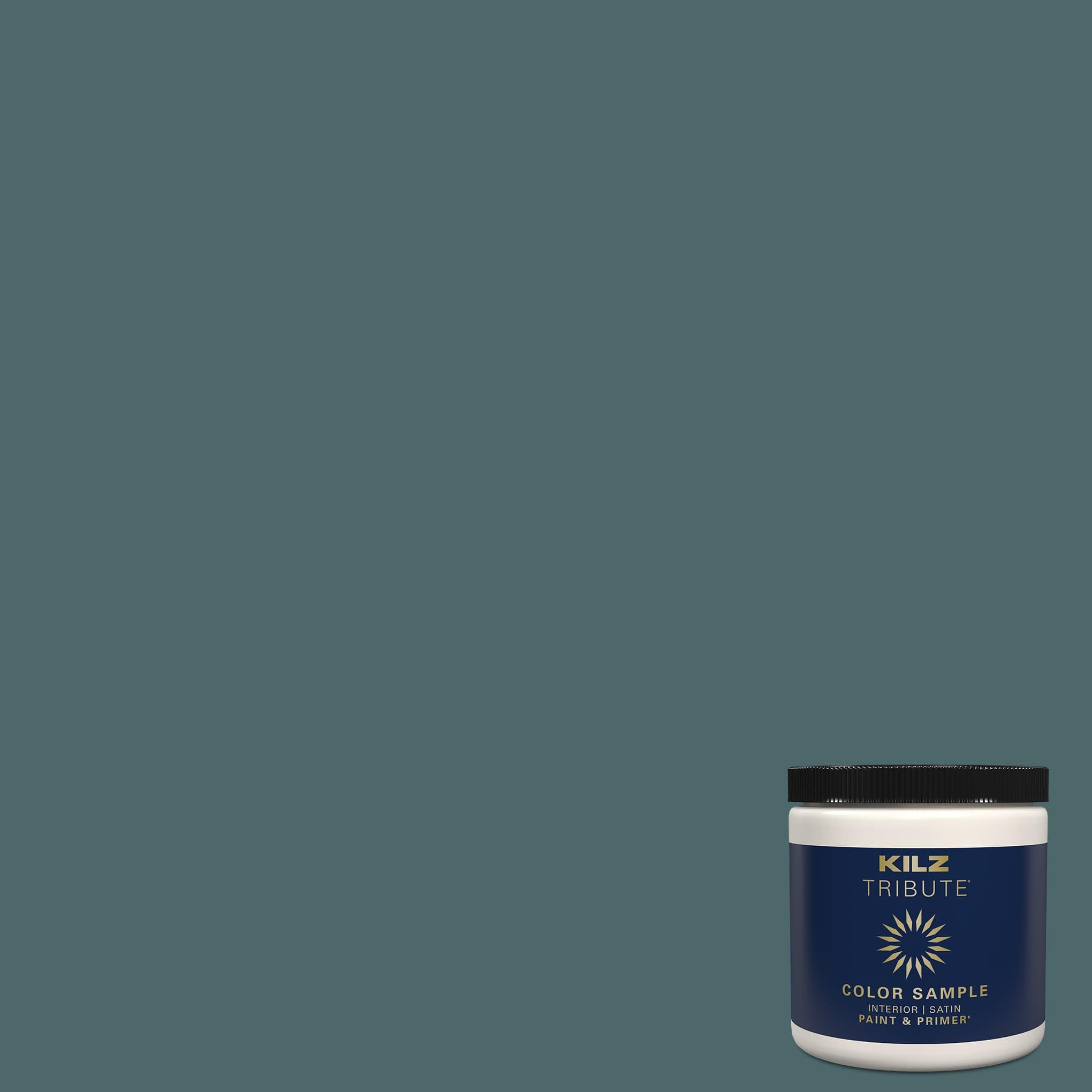 TRIBUTE Paint & Primer, Interior, Color Sample, Oceans Deep, 8 Ounces