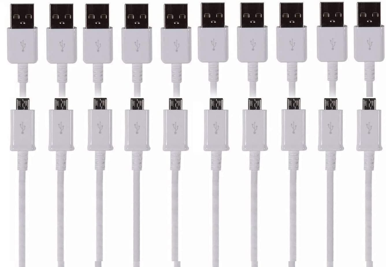 Pack of 10 Quick Charge Micro USB Cable Rapid Charging Sync Cord Fast Charger for Samsung Galaxy S7 Edge S6 S4 J8 J7 Prime Pro Note 5 4 2 LG V10 G4 G3 Stylo Stylus 2 3 Plus HTC One Bulk Wholesale 10x