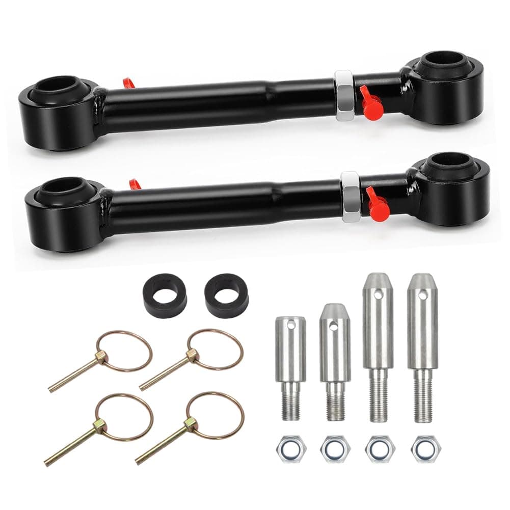 HY-SPEED Adjustable Front Sway bar Quicker Disconnect System Compatible with 2007-2018 wrangler JK JKU 2/4 doors with 2.5" - 6" Lifts Replace Quicker Disconnect SwayBar links