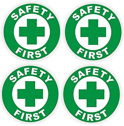 4 pcs Safety First Hard Hat Sticker/Helmet Decal Label Lunch Tool Box…