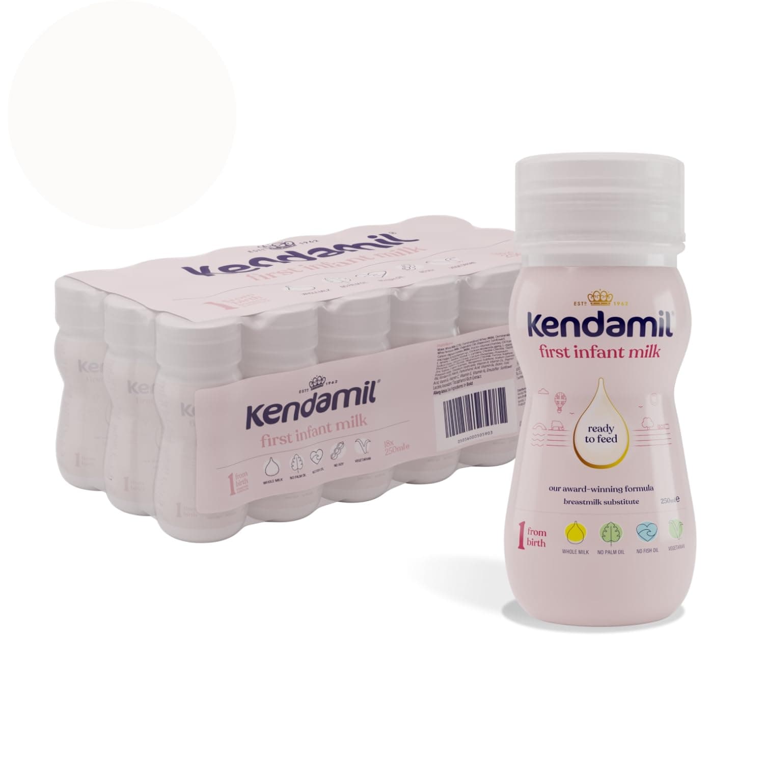 Kendamil Ready to Feed First 幼児用ミルク 250ml (18個パック)