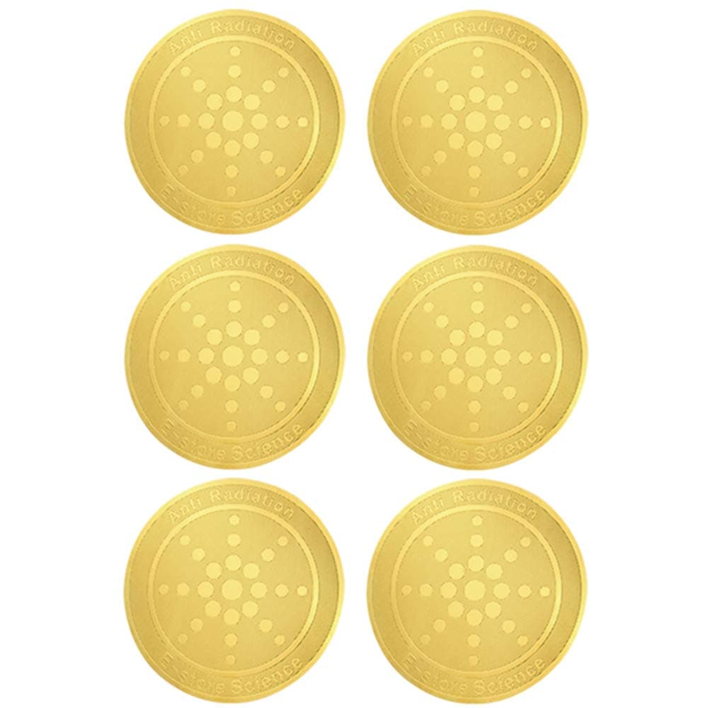 6 Pack Cell Phone Sticker for iPhone, iPad, MacBook, Laptop, Computer and All Electronic Devices Gold