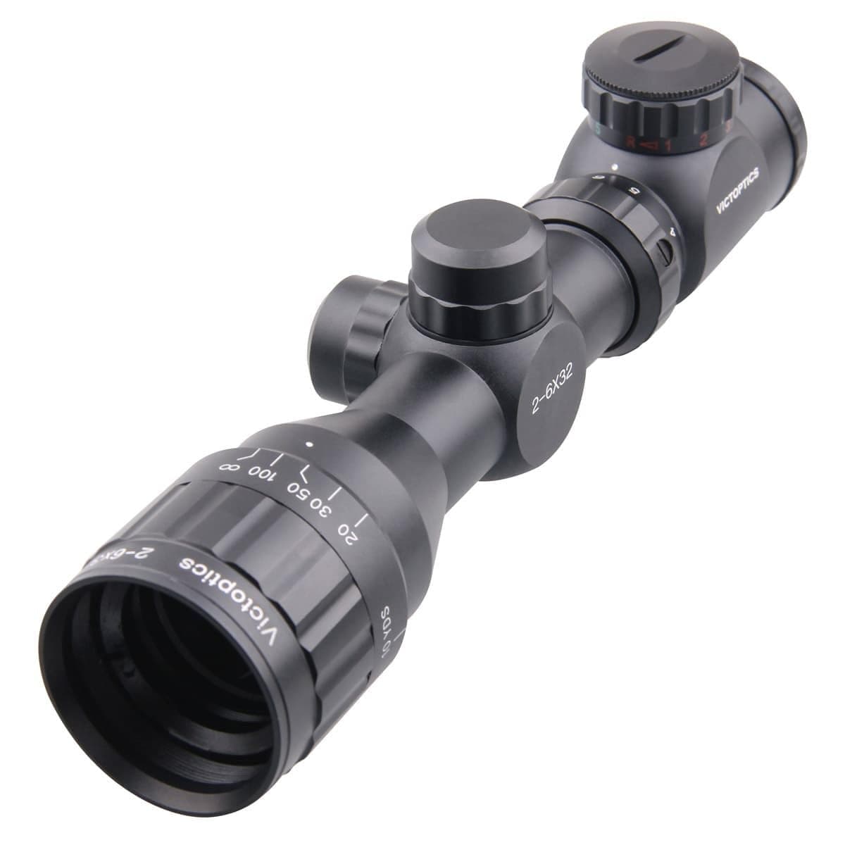 Vector Victoptics 2-6x32 AOE SFP Compact Illuminated Rangefinder Reticle Rifle Scope - Free Weaver Mounts