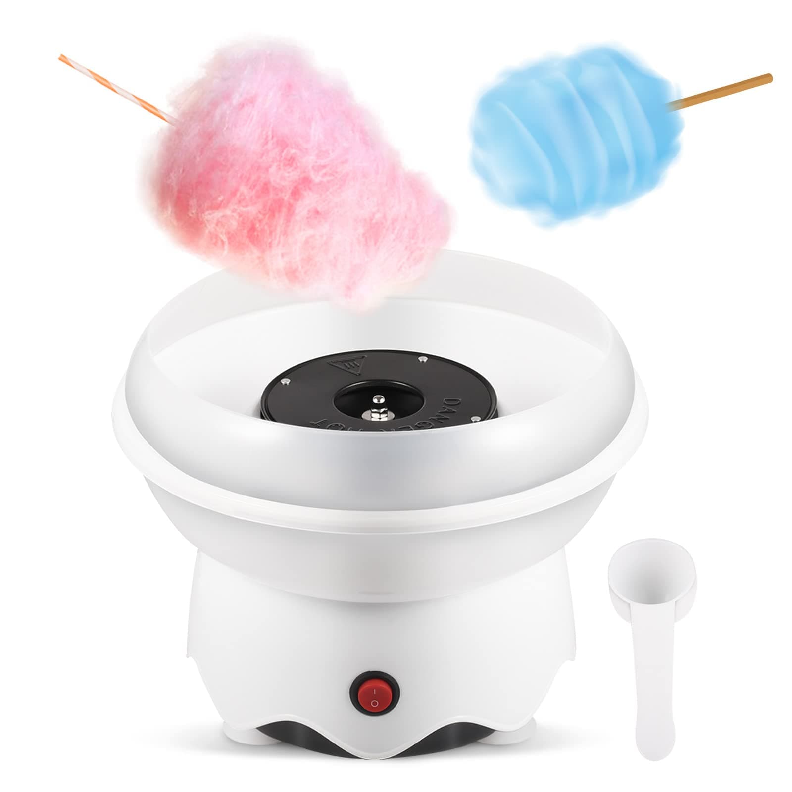 Mini Cotton Candy Machine for Kids, Includes Sugar Scoop, Sticks Cotton Candy Maker for Birthday Party, Gifts, Home Uses