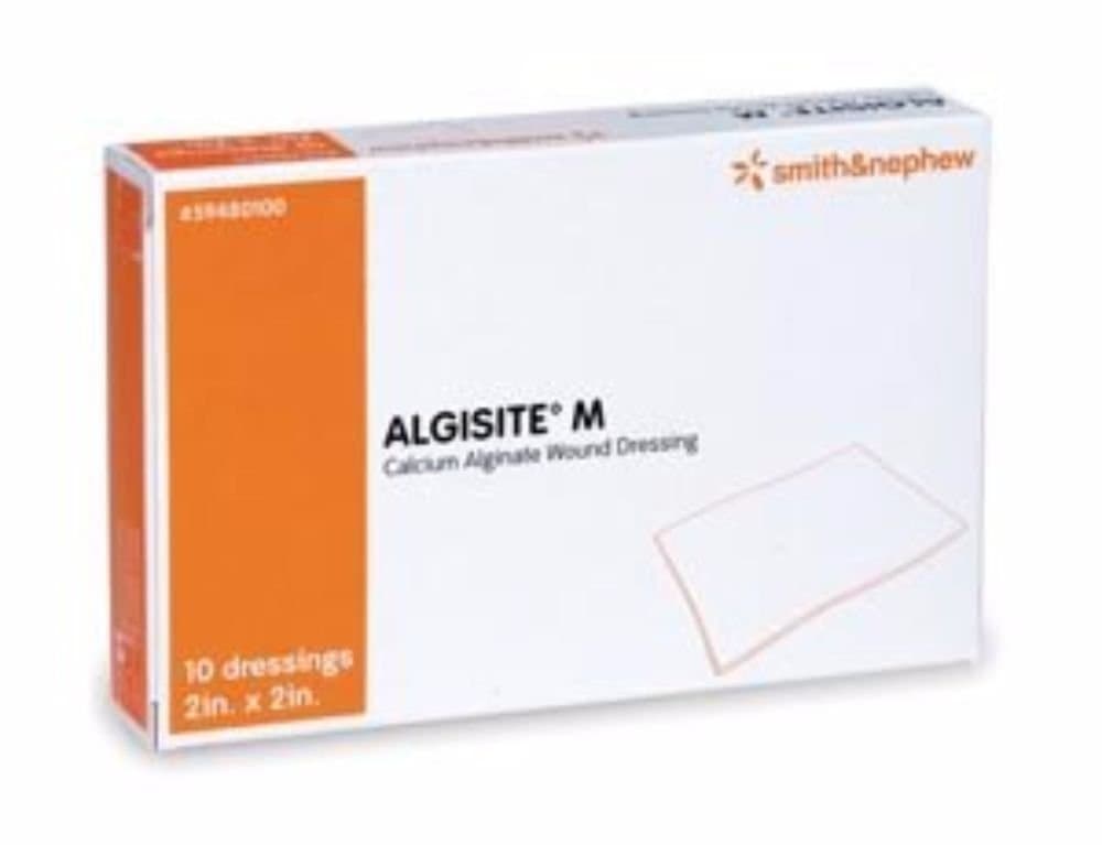 Smith & Nephew Calcium Alginate Dressing AlgiSite M 2 X 2" Square Calcium Alginate Sterile (#59480100, Sold Per Pack)